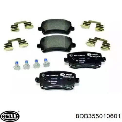 Купити 8DB355010601 HELLA Задні колодки