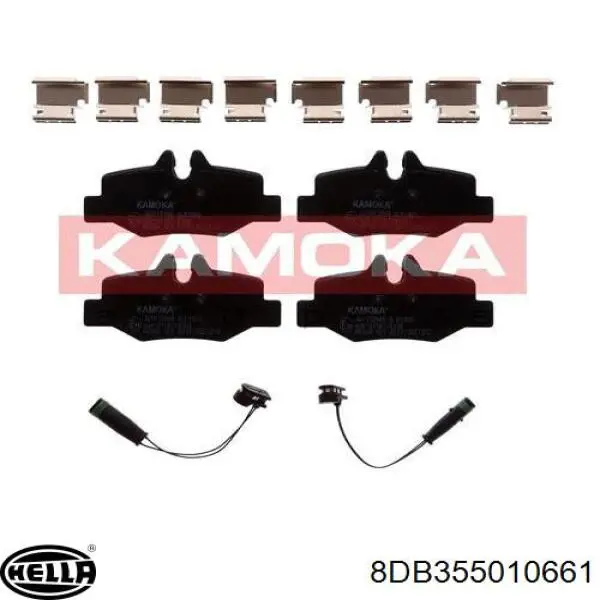 Задні гальмівні колодки 8DB355010661 HELLA