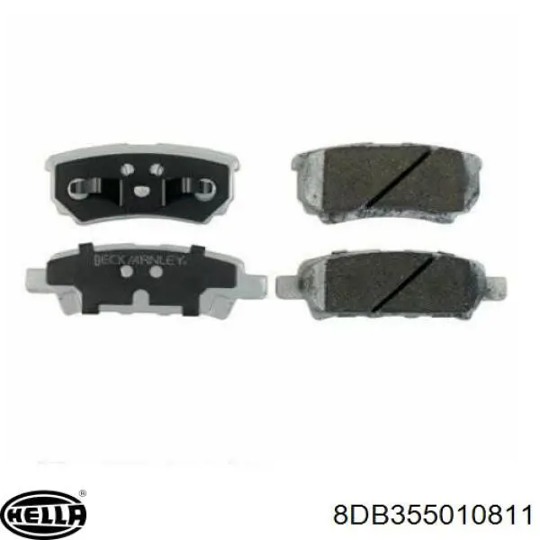 Купити 8DB355010811 HELLA Задні колодки