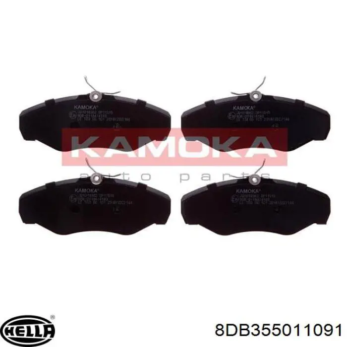 Передні тормозні колодки 8DB355011091 HELLA