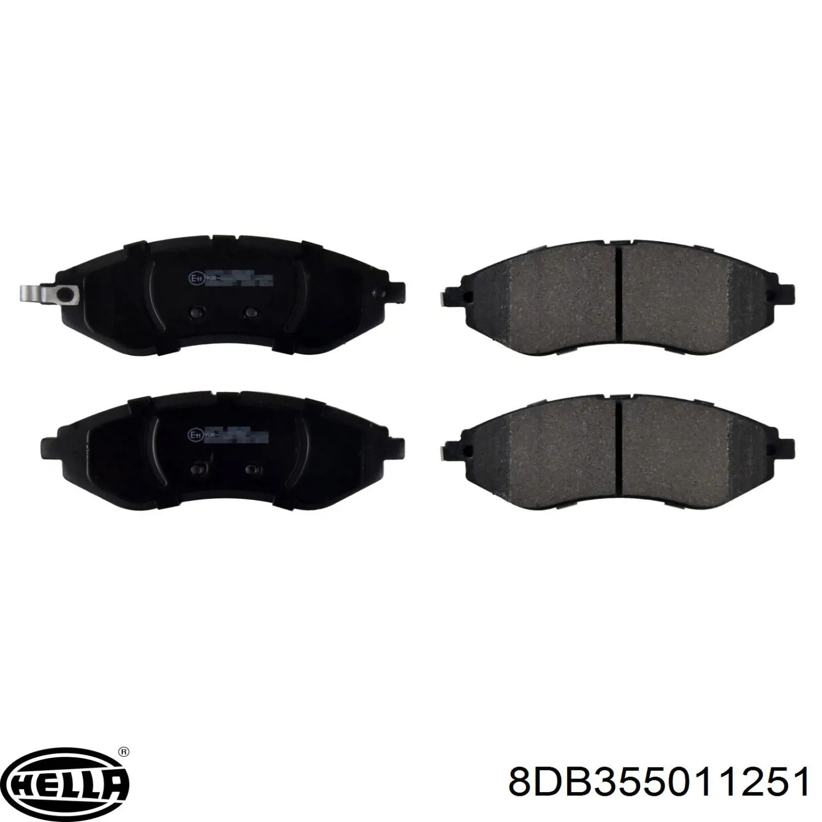 Купити 8DB355011251 HELLA Колодки гальмівні передні, дискові