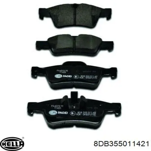 Купити 8DB355011421 HELLA Задні колодки