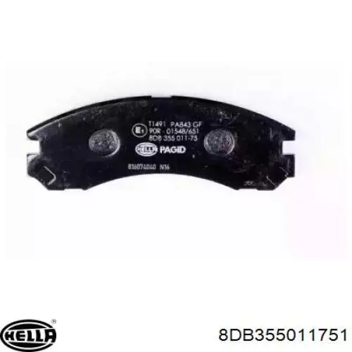 Гальмівні колодки HELLA 8DB355011751 ціна, від 25.34 USD