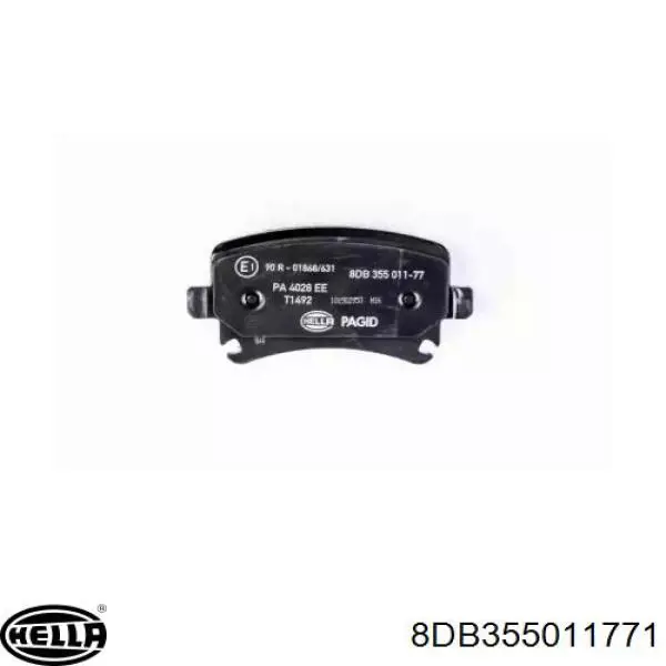 Колодки гальмові задні, дискові 8DB355011771 HELLA