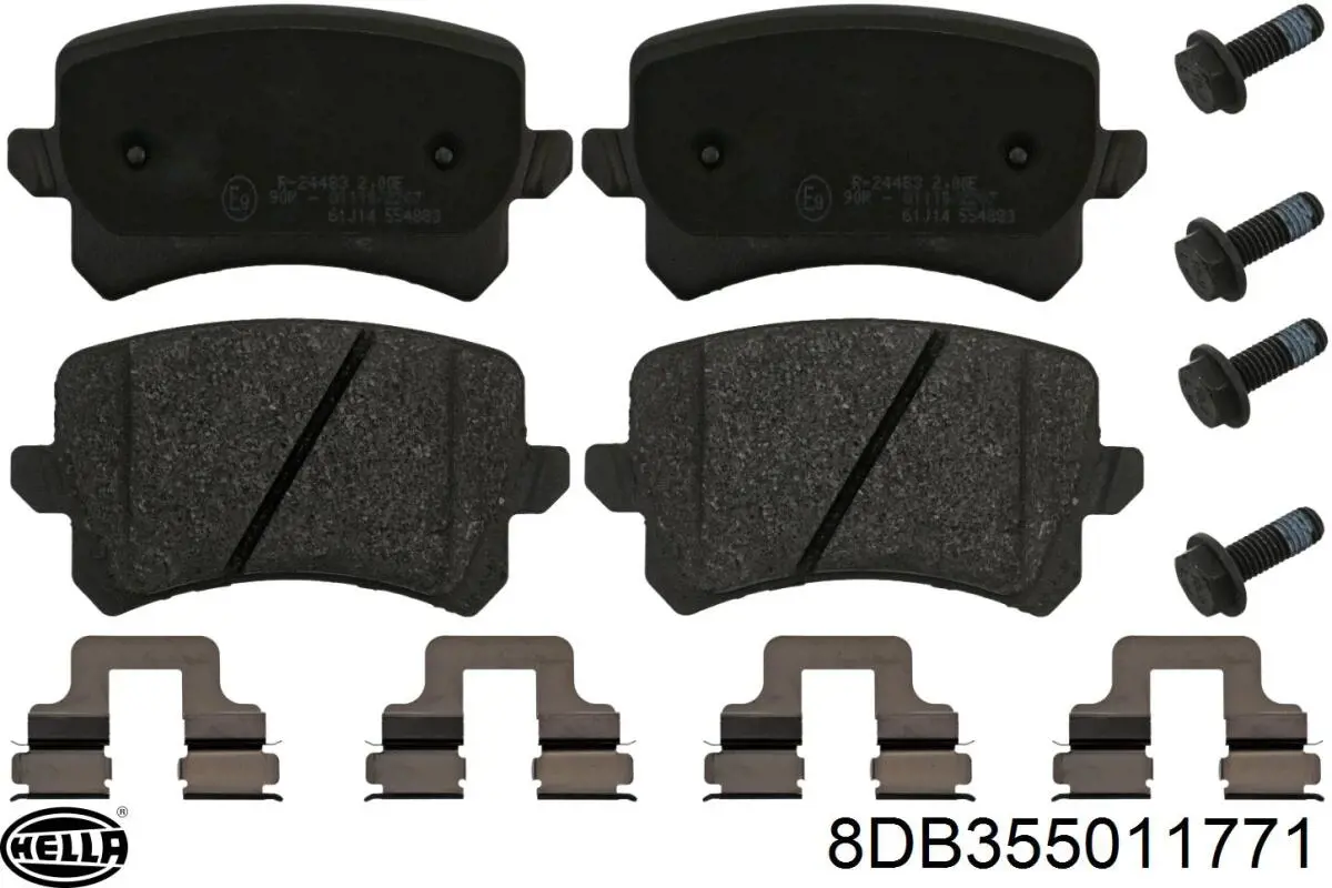 Задні гальмівні колодки 8DB355011771 HELLA