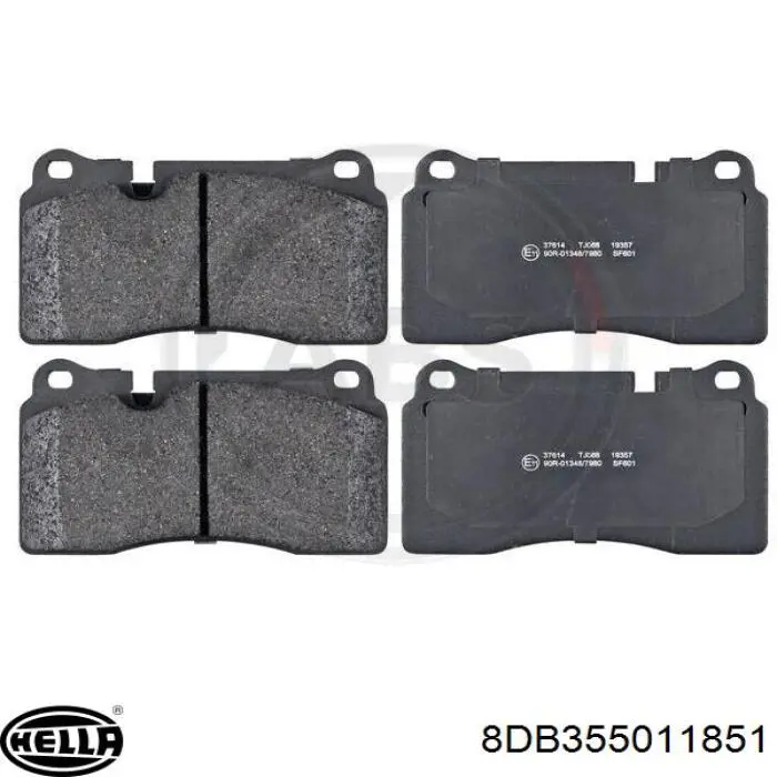 Купити 8DB355011851 HELLA Колодки гальмівні передні, дискові