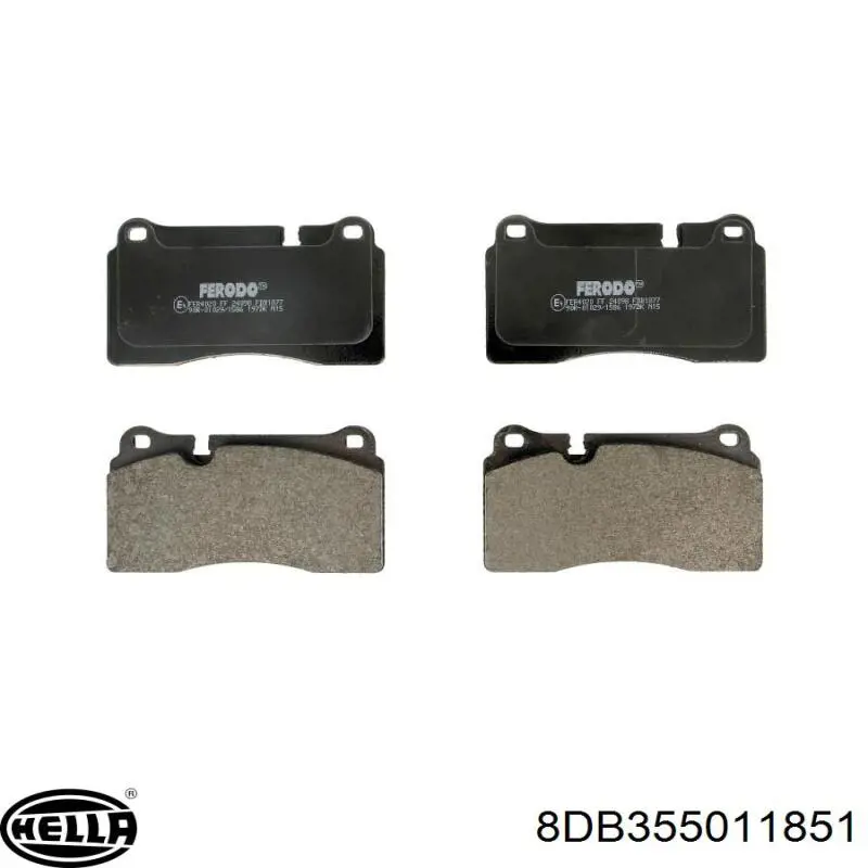 Передні тормозні колодки 8DB355011851 HELLA