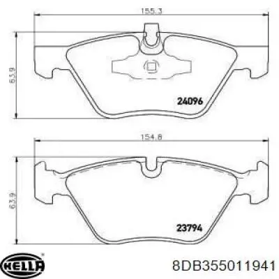 Тормозні колодки BMW 34112288857