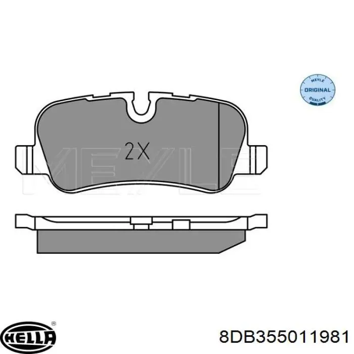 Купити 8DB355011981 HELLA Задні колодки