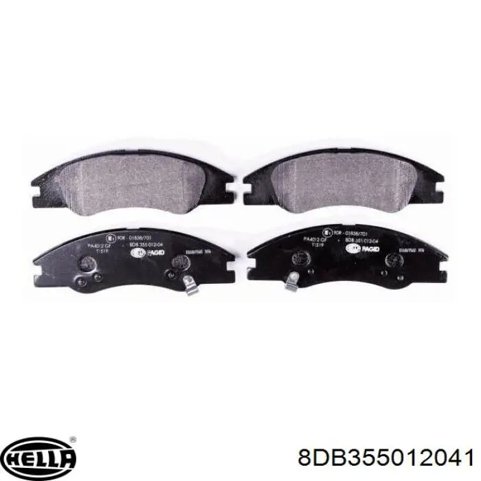 Купити 8DB355012041 HELLA Колодки гальмівні передні, дискові