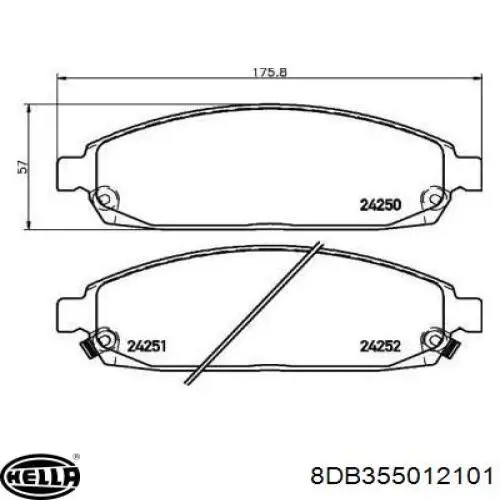 Купити VWKX0868AC Chrysler Колодки гальмівні передні, дискові