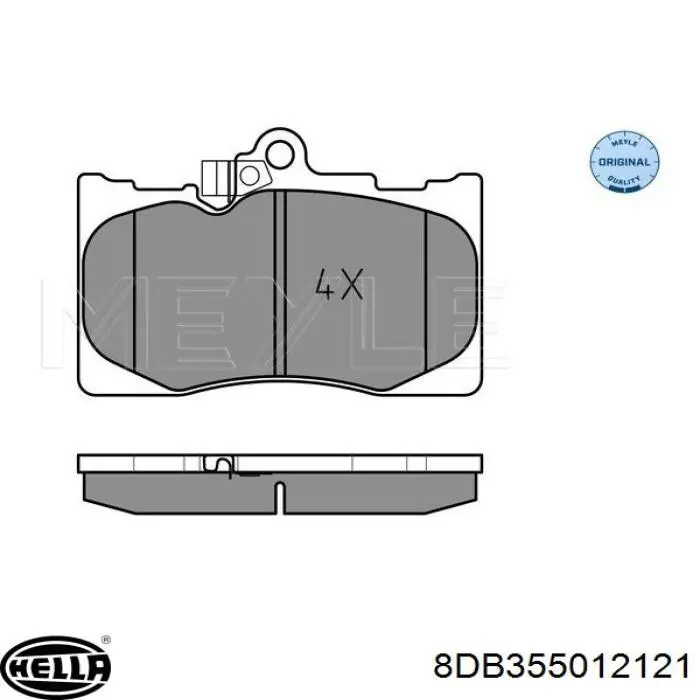 Передні тормозні колодки 8DB355012121 HELLA