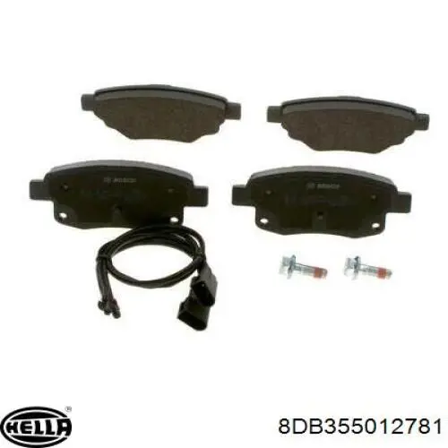 Задні гальмівні колодки 8DB355012781 HELLA