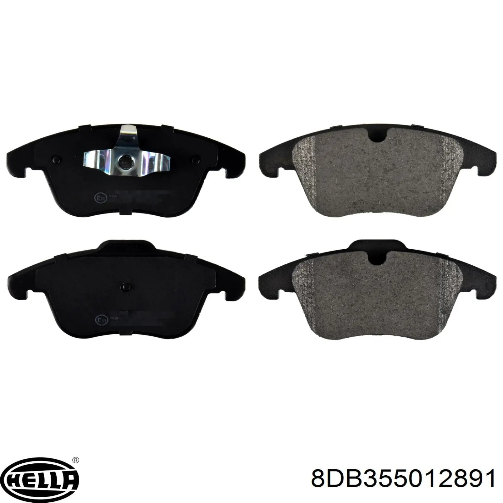 Купити 8DB355012891 HELLA Колодки гальмівні передні, дискові