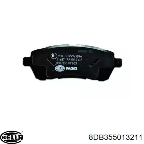 Колодки гальмівні передні, дискові 8DB355013211 HELLA