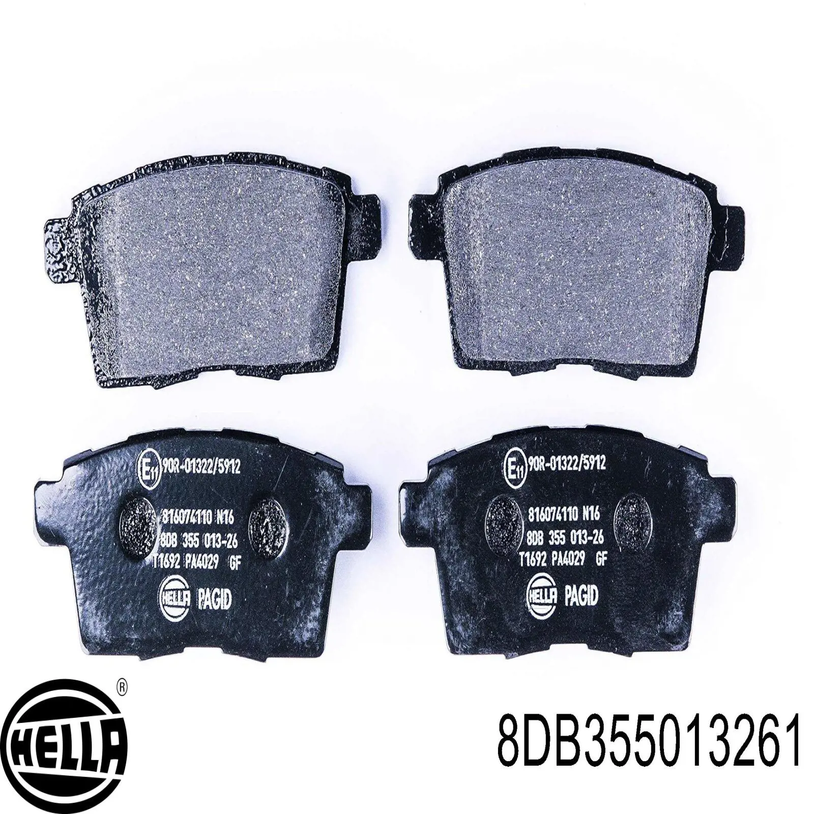 Купити 8DB355013261 HELLA Задні колодки