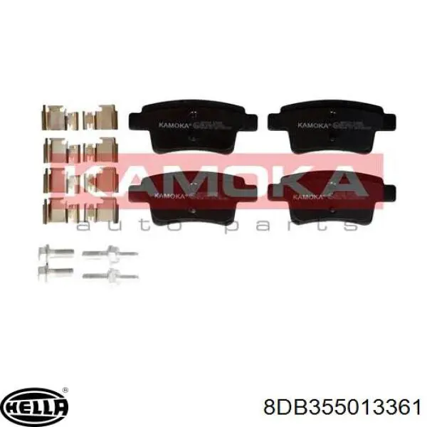 Задні гальмівні колодки HELLA 8DB355013361 ціна, від 24.18 USD