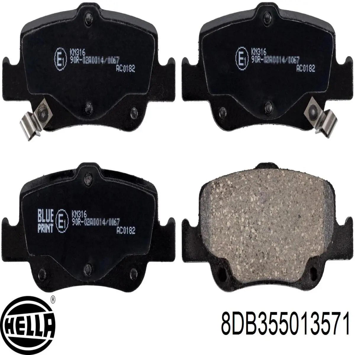 Купити 8DB355013571 HELLA Задні колодки
