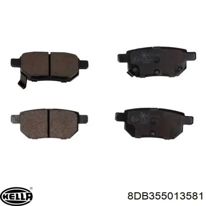 Купити 8DB355013581 HELLA Задні колодки