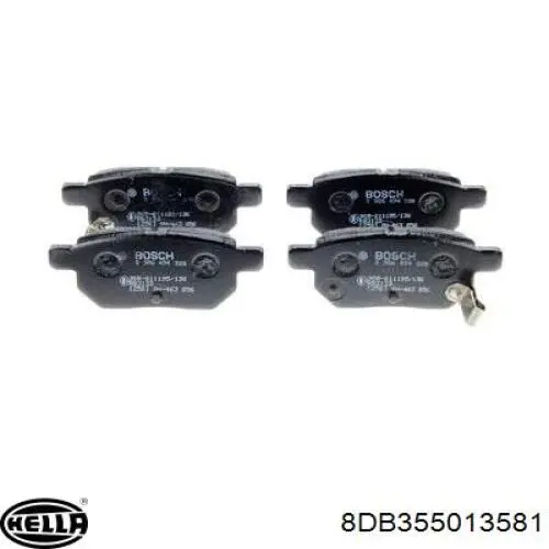 Задні гальмівні колодки HELLA 8DB355013581 ціна, від 16.35 USD