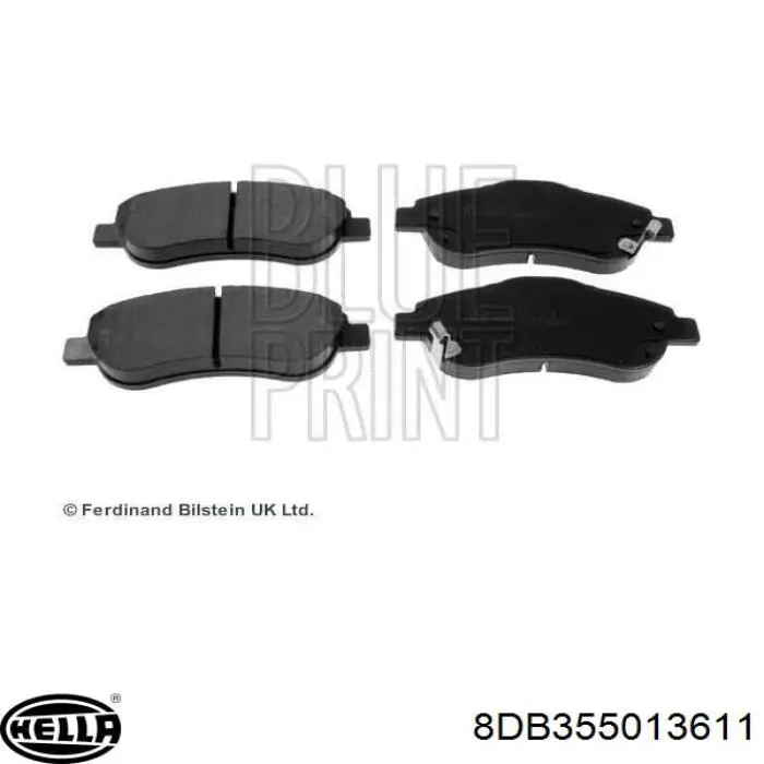 Купити 8DB355013611 HELLA Колодки гальмівні передні, дискові