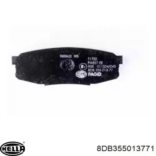 Колодки гальмові задні, дискові 8DB355013771 HELLA