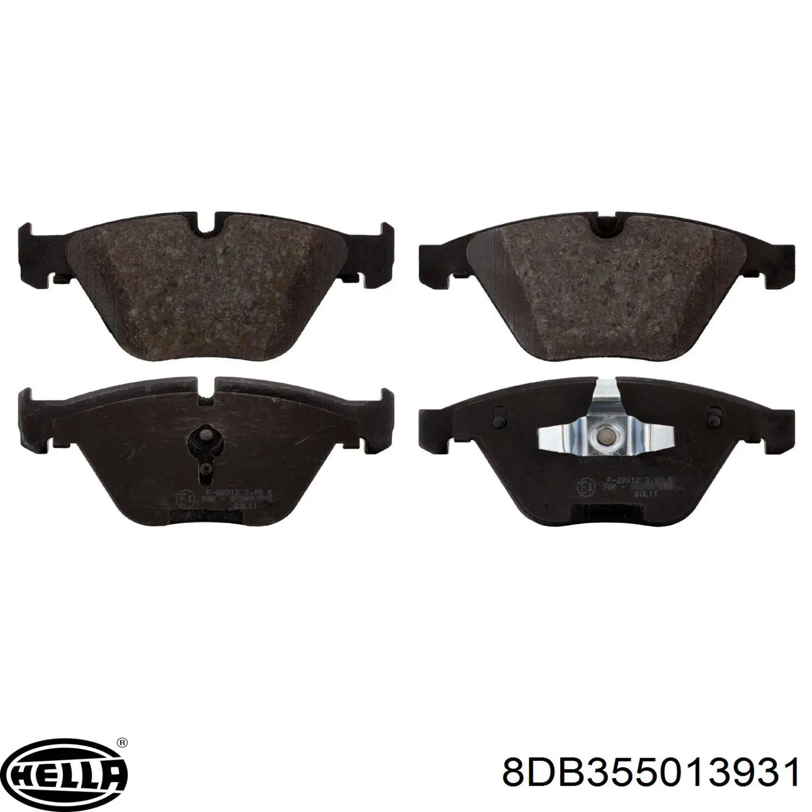 Купити 8DB355013931 HELLA Колодки гальмівні передні, дискові