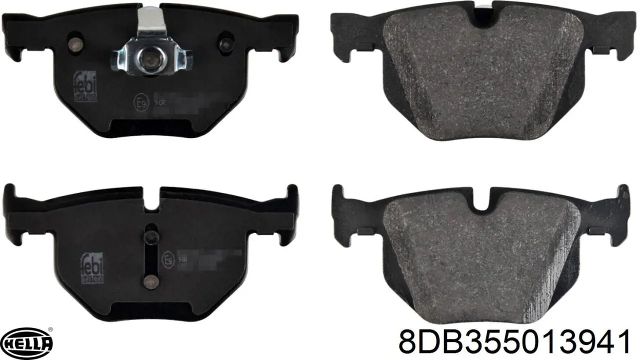 Задні гальмівні колодки 8DB355013941 HELLA