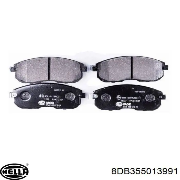 Купити 8DB355013991 HELLA Колодки гальмівні передні, дискові