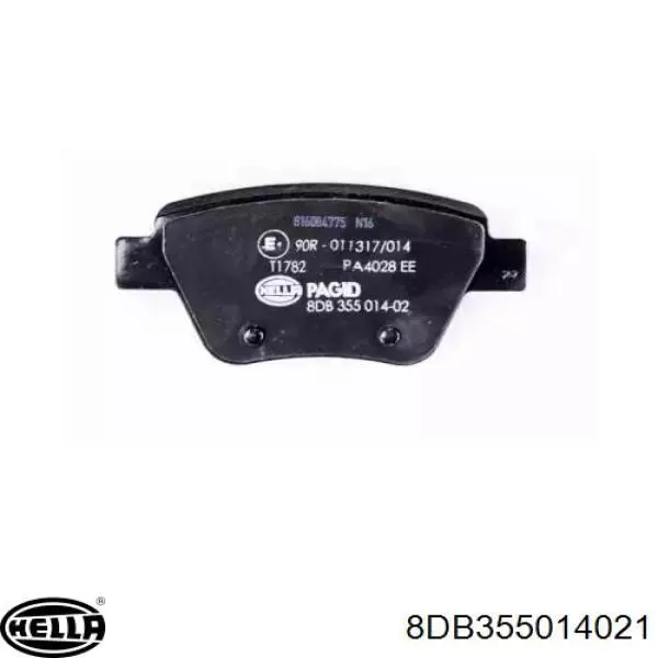 Колодки гальмові задні, дискові 8DB355014021 HELLA