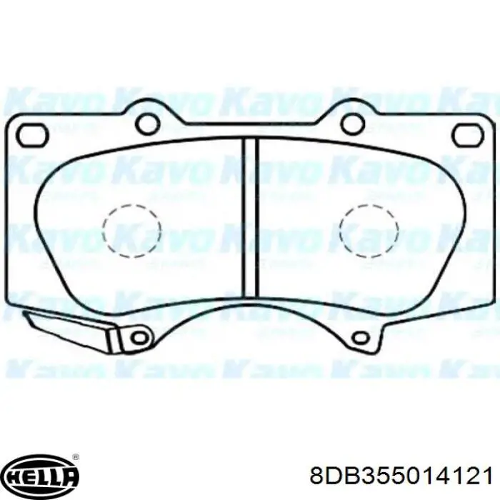 Купити 8DB355014121 HELLA Колодки гальмівні передні, дискові