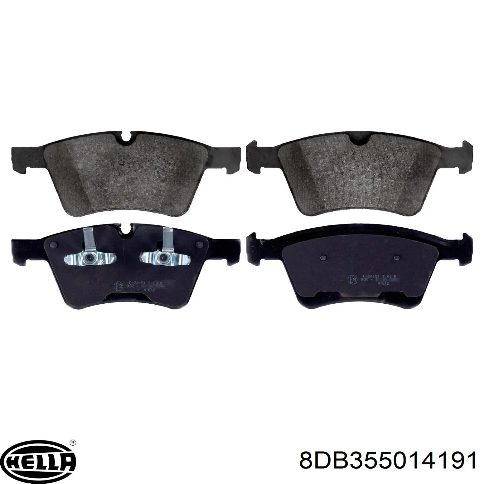 Передні тормозні колодки 8DB355014191 HELLA