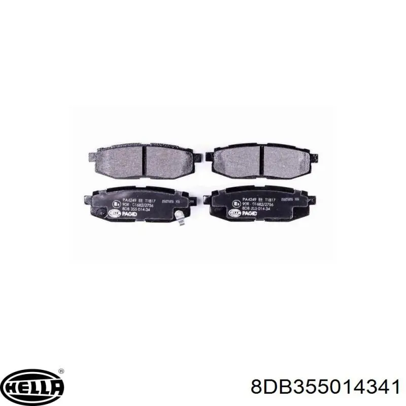 Купити 8DB355014341 HELLA Задні колодки