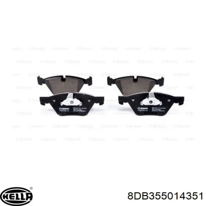 Купити 8DB355014351 HELLA Колодки гальмівні передні, дискові