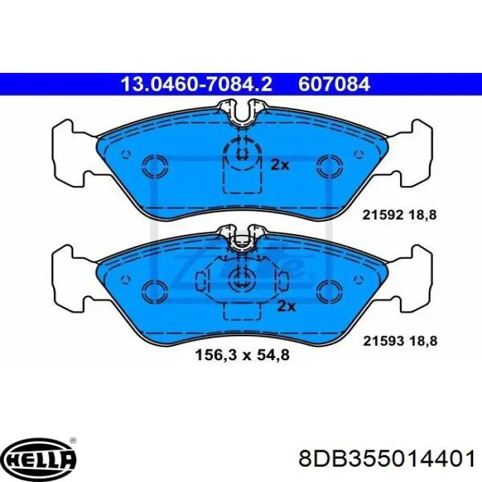 Купити 8DB355014401 HELLA Задні колодки