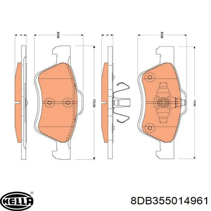 Тормозні колодки Mazda EFY53323ZB