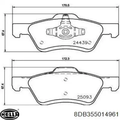 Передні тормозні колодки 5L8Z2001AA Ford