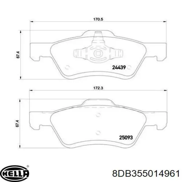 Тормозні колодки Ford 5L8Z2001AA