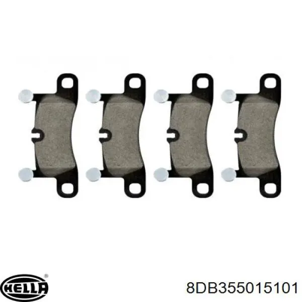 Задні гальмівні колодки 8DB355015101 HELLA