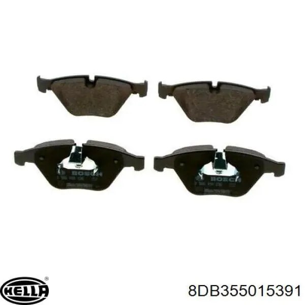Купити 8DB355015391 HELLA Колодки гальмівні передні, дискові