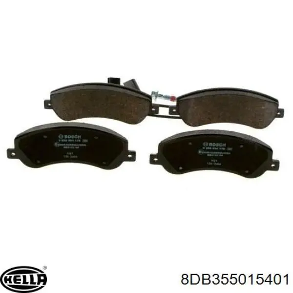 Купити 8DB355015401 HELLA Колодки гальмівні передні, дискові