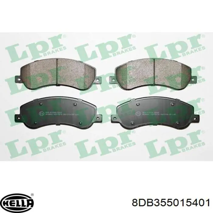Передні тормозні колодки 8DB355015401 HELLA