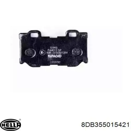 Задні гальмівні колодки HELLA 8DB355015421 ціна, від 30.64 USD