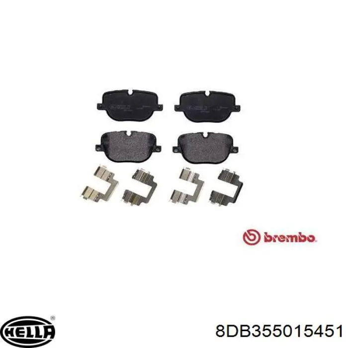 Задні гальмівні колодки 8DB355015451 HELLA