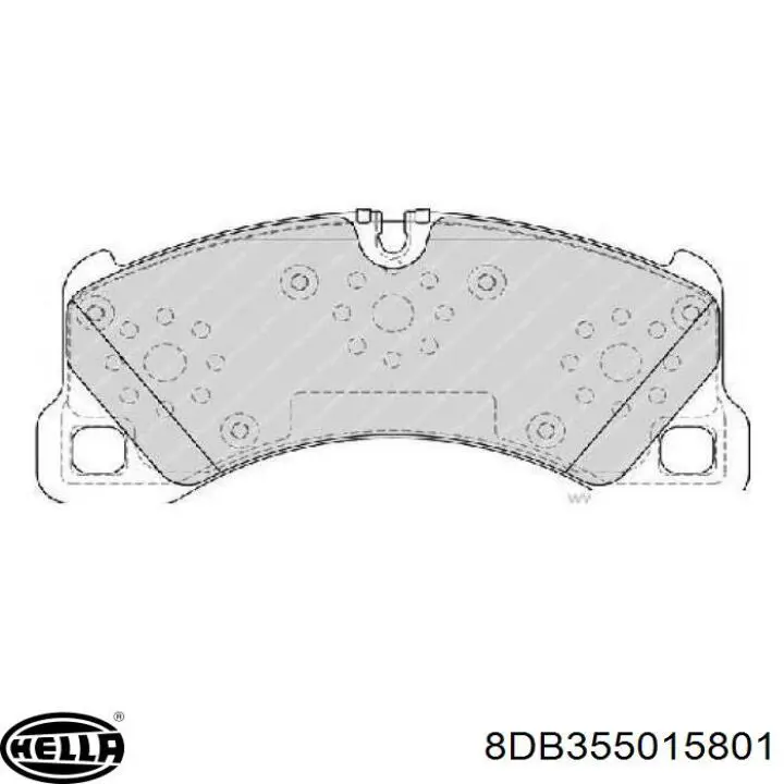 Передні тормозні колодки 8DB355015801 HELLA