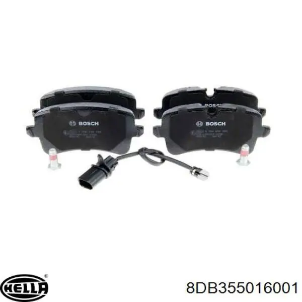 Купити 8DB355016001 HELLA Задні колодки
