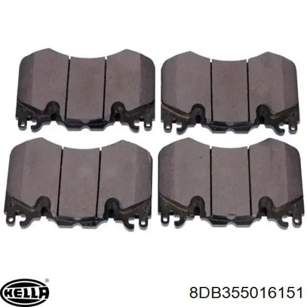 Купити 8DB355016151 HELLA Колодки гальмівні передні, дискові