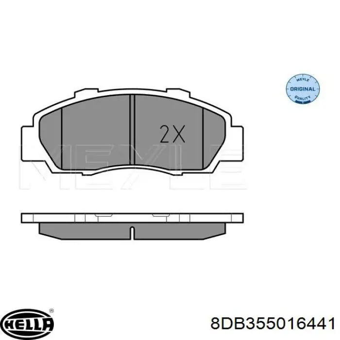 Передні тормозні колодки 8DB355016441 HELLA