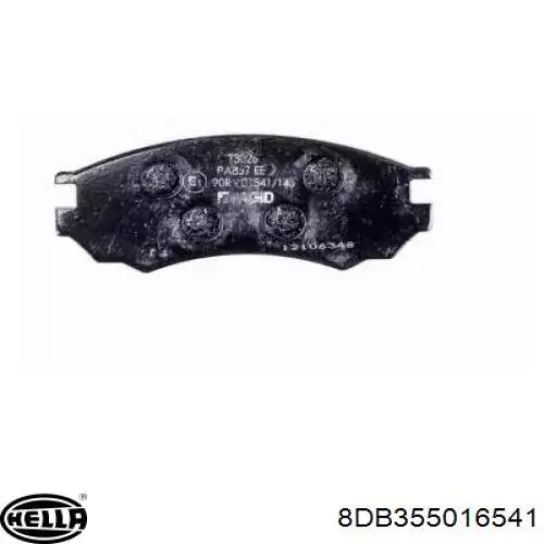 Колодки гальмівні передні, дискові 8DB355016541 HELLA