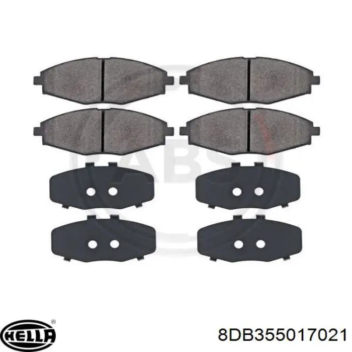 Передні тормозні колодки 8DB355017021 HELLA